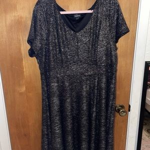 Torrid Black and Silver Skater Dress
